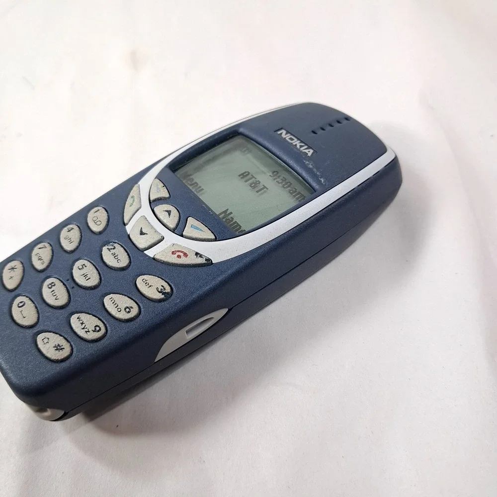 Vintage Nokia‎ 3360 blue Cell Phone Non-Working Sample Collector's display